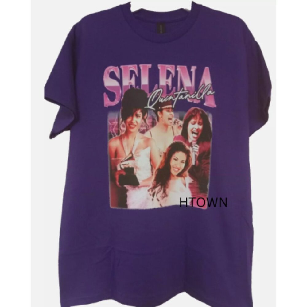 Selena Graphic Print T-Shirt Purple